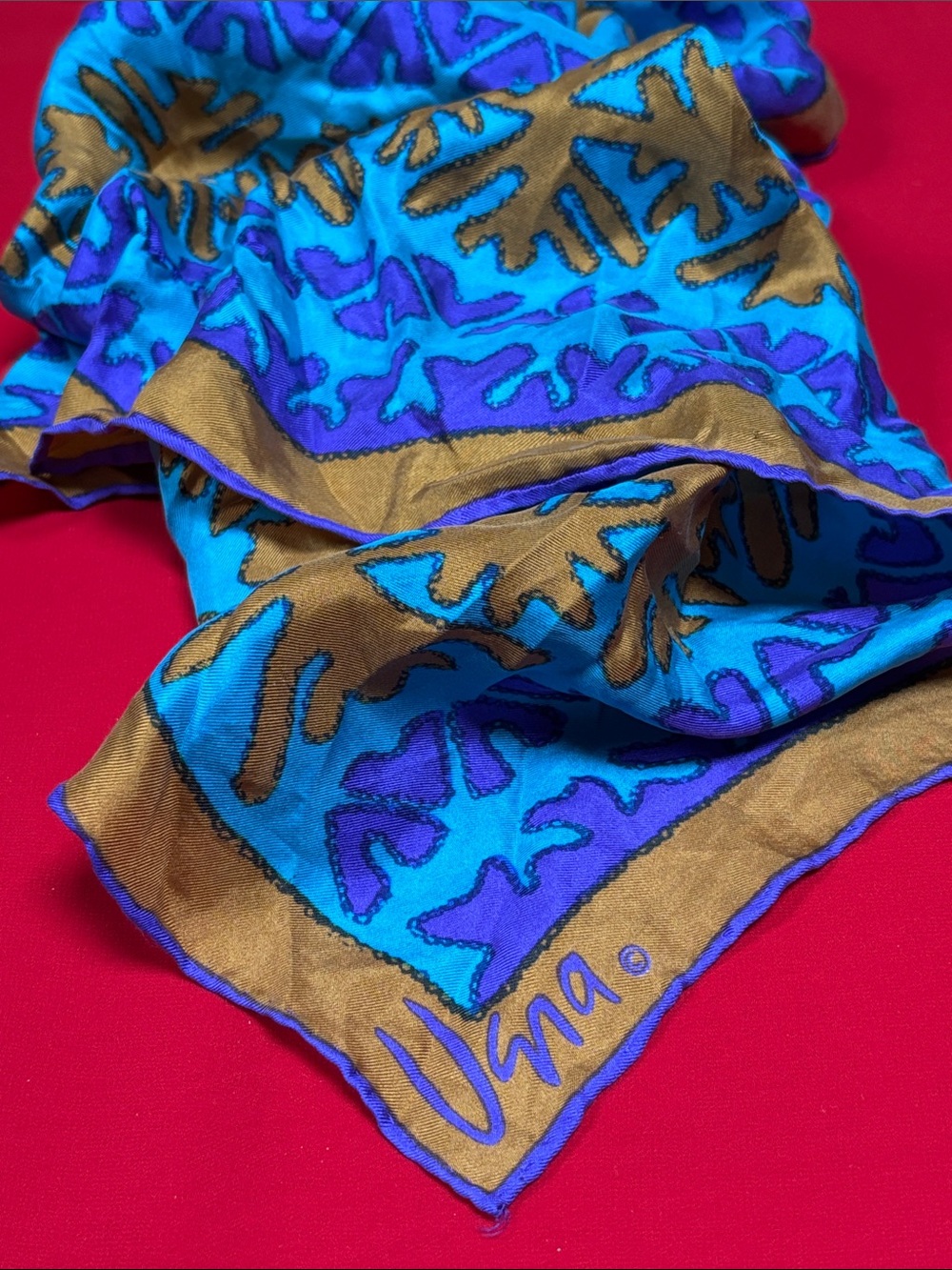 Vera Neumann gorgeous vintage silk abstract square scarf!!